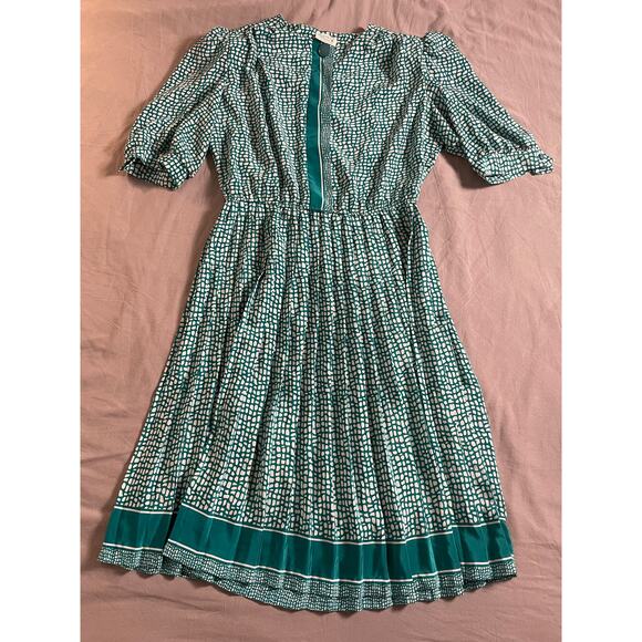 Lady Carol Dresses & Skirts - Vintage Lady Carol Petites of New York Aqua & White Dress